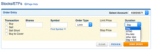 Order entry